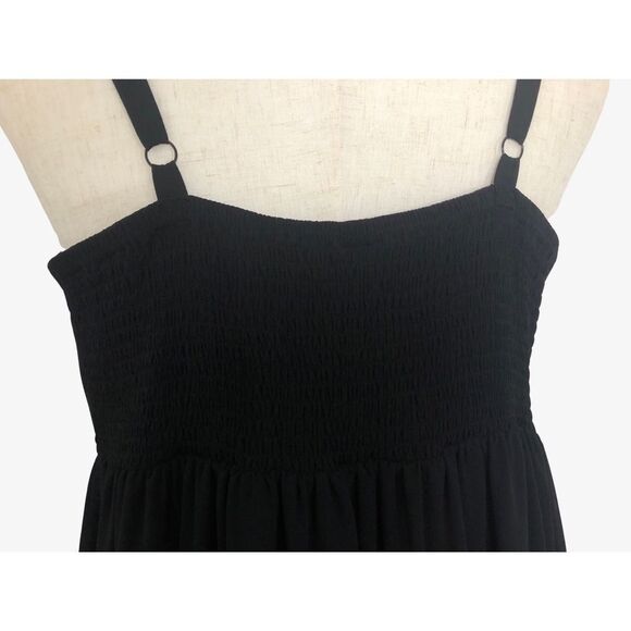 Torrid Dress 2 Maxi 2X Black Embellished Flowy Empire Stretch Waist - Picture 8 of 11